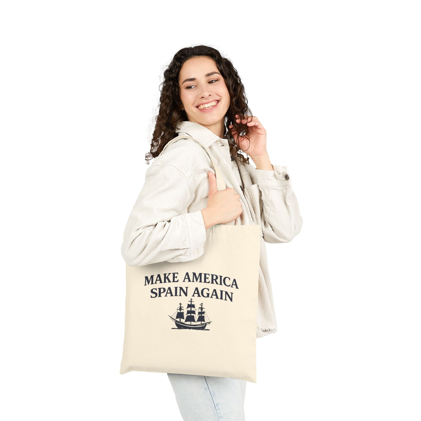 Tote Bag — "Make America Spain Again" Nautical Canvas Tote