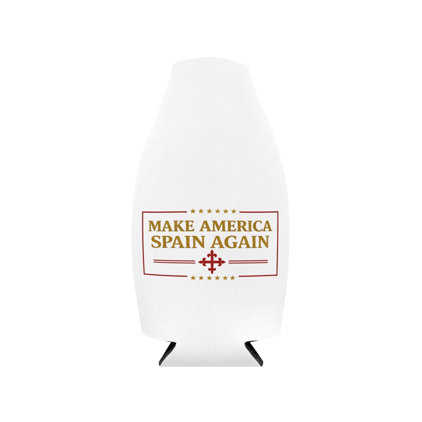Zip-Up Bottle Cooler Sleeve — "Make America Spain Again" / "Deport British Influence" Political Can Cooler