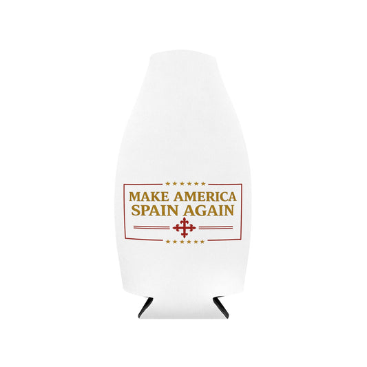 Zip-Up Bottle Cooler Sleeve — "Make America Spain Again" / "Deport British Influence" Political Can Cooler