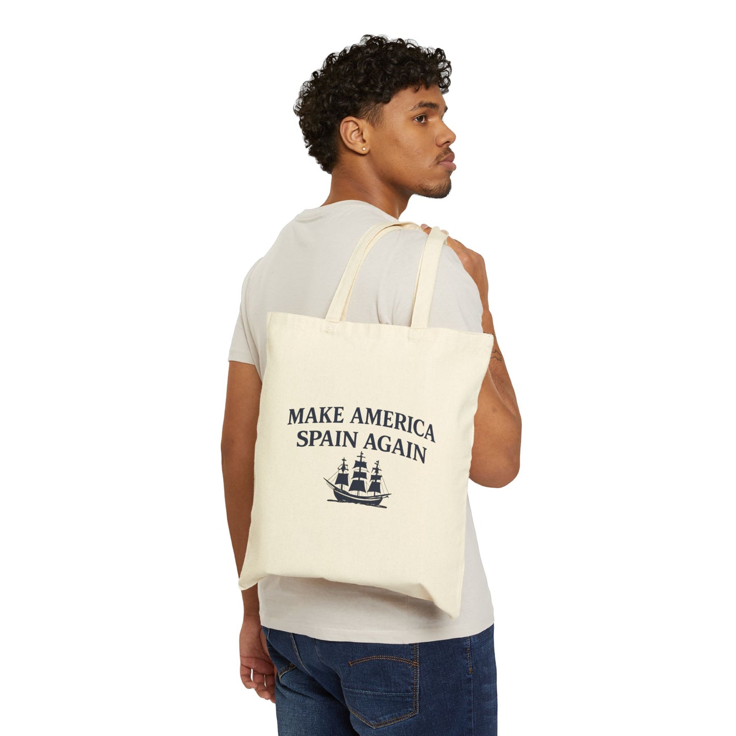 Tote Bag — "Make America Spain Again" Nautical Canvas Tote
